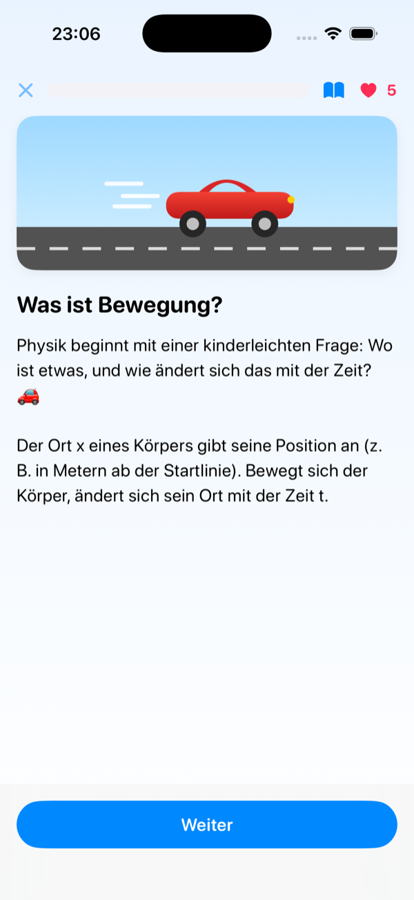 Theorie-Karte: Was ist Bewegung?