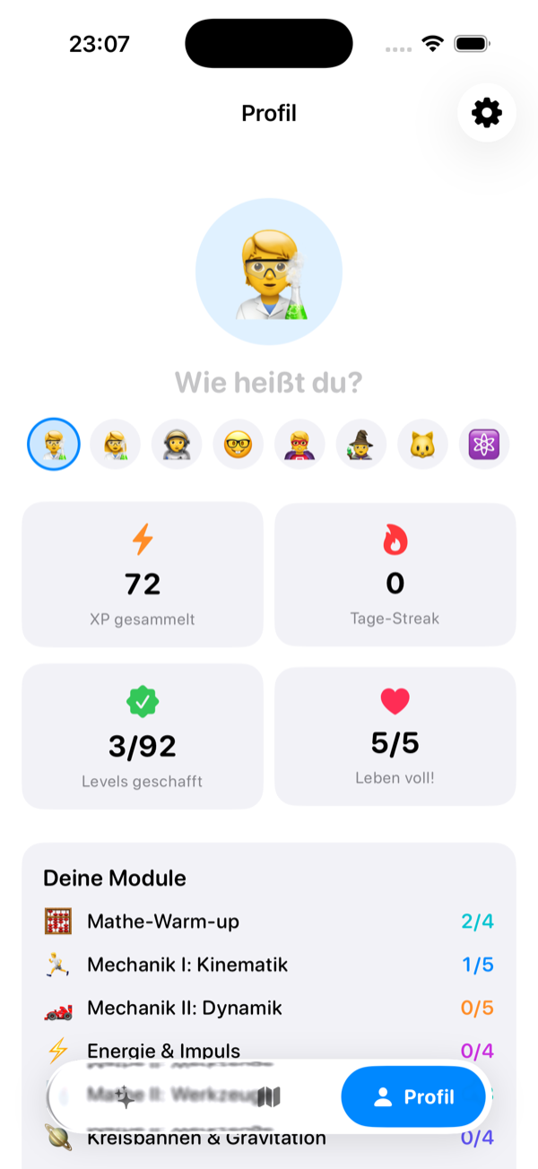 Profil in Quark